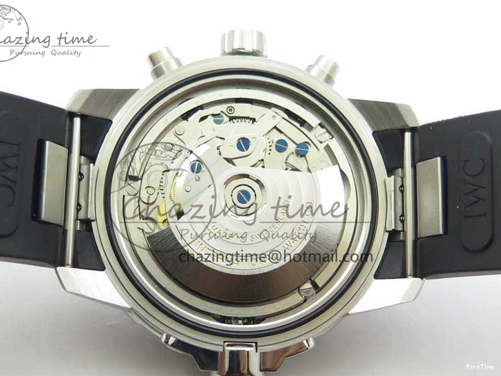 MIROTIME 1224 Aquatimer Chrono IW376803 V6F 1:1 Best Edition Blue Dial on Ruber Strap A Neat 7083